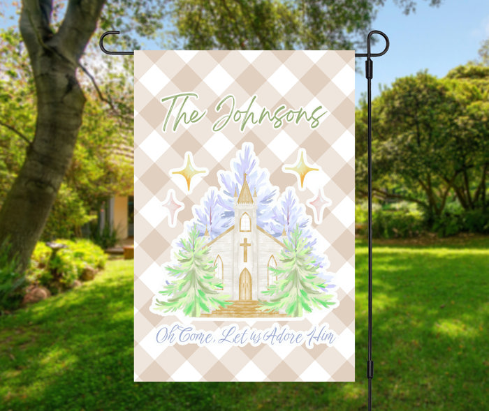 Christmas Double-sided Garden Flag - Nutcrackers, Bows & Bells