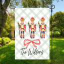  Christmas Double-sided Garden Flag - Nutcrackers, Bows & Bells