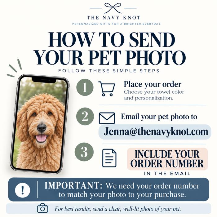 Personalized Pet Tea Towel Custom Dog Photo