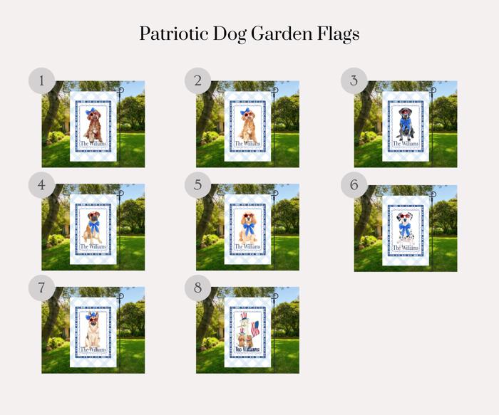 Patriotic Pups - Personalized Garden Flags