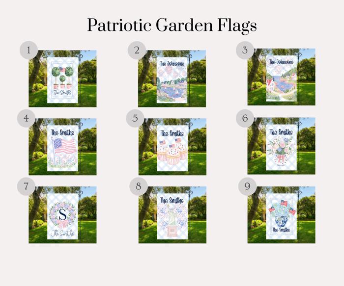 Patriotic Garden Flags - Celebrate USA 250 - Personalized