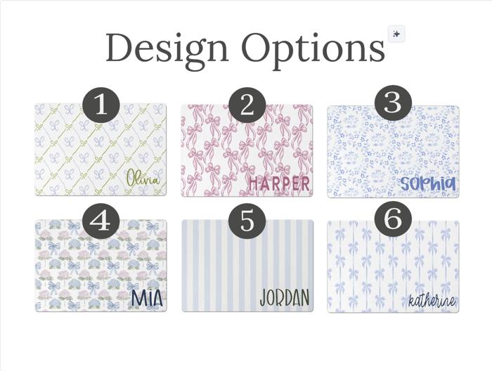 Custom Personalized Desk Mats - Coquette