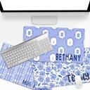  Personalized Desk Mats - Custom Blue Chinoiserie - 4 Designs