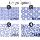  Personalized Desk Mats - Custom Blue Chinoiserie - 4 Designs
