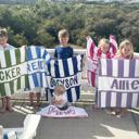  Personalized Beach Towel - Cabana Stripe