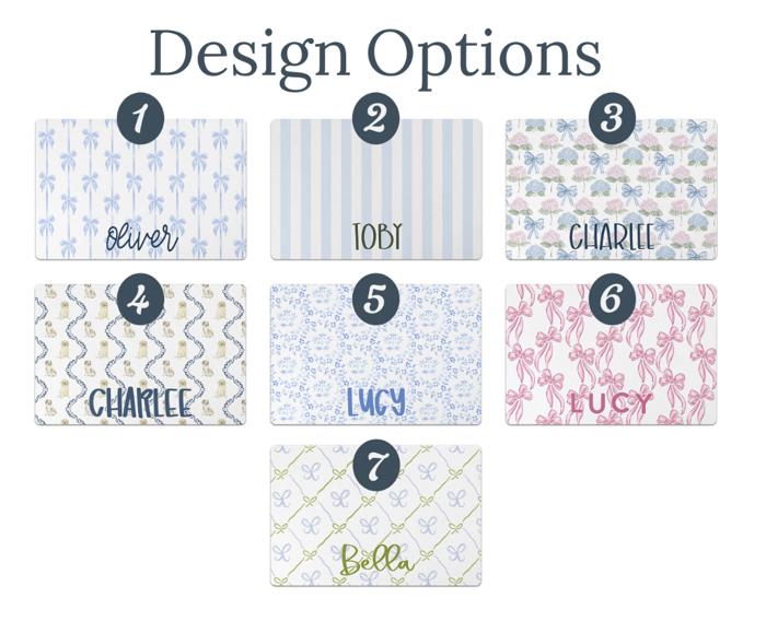 Personalized Chinoiserie Pet Mat - Many Sizes