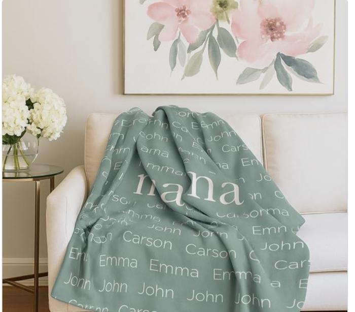 Personalized Family Name Blanket