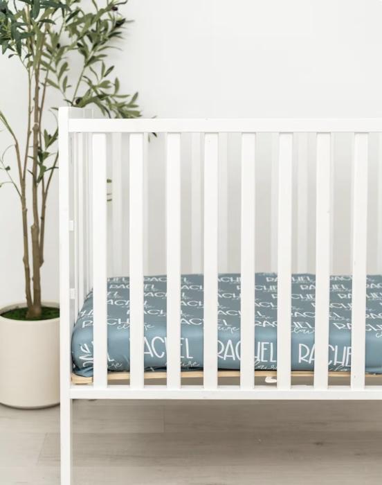 Personalized Crib Sheet Duo Font - 2 Sizes
