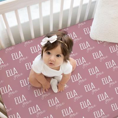 Personalized Crib Sheet Duo Font - 2 Sizes