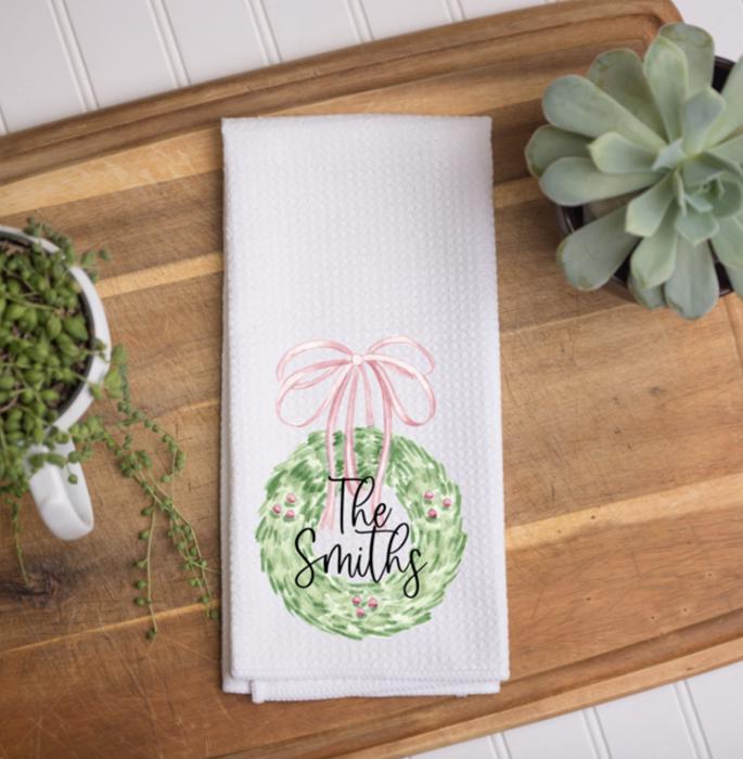 Personalized Christmas Waffle Towel