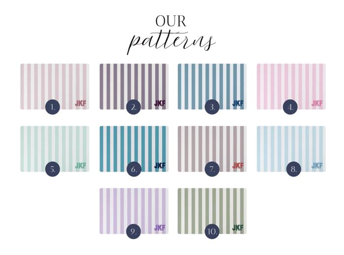 Personalized Desk Mat  - Cabana Stripes -  4 Sizes
