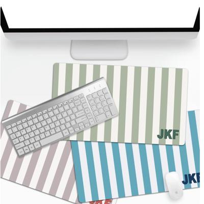 Personalized Desk Mat  - Cabana Stripes -  4 Sizes