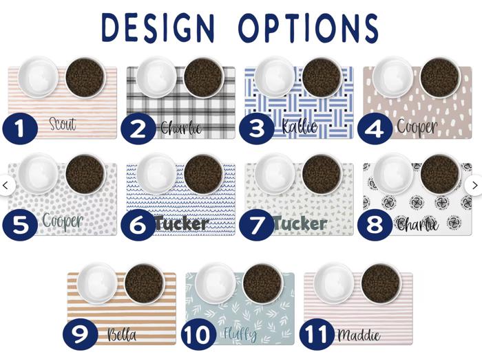 Pet Mat Whimsical Designs - 4 Sizes
