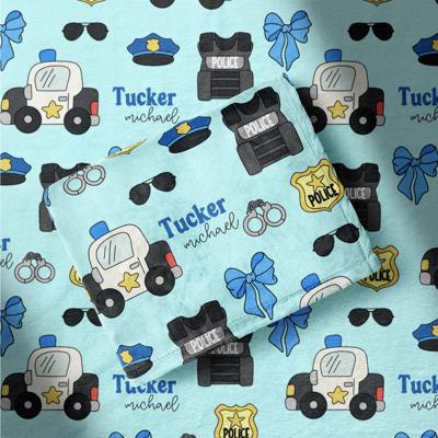 Personalized Police Blanket - Minky Options