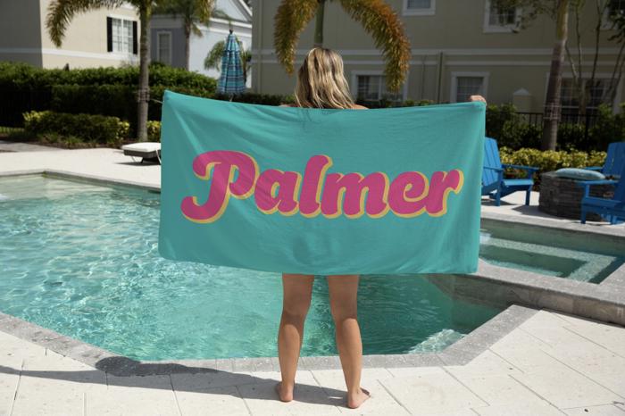 Personalized Beach Towels - Retro Set 