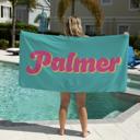  Personalized Beach Towels - Retro Set 