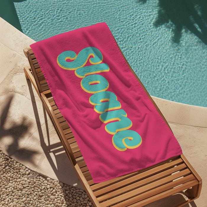 Personalized Beach Towels - Retro Set 