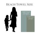  Personalized Beach Towel - Flower Power - Two Sizes