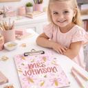  Teacher Personalized  Clipboards - Six Designs and Dry Erase Surface