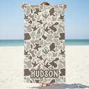  Personalized Camo Beach Towel - Premium 30" x 60"