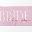  Chic Personalized Bride Beach Towel | Elegant Name Script | 9 Colors | Luxury Poolside & Honeymoon Must-Have