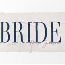  Chic Personalized Bride Beach Towel | Elegant Name Script | 9 Colors | Luxury Poolside & Honeymoon Must-Have