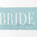  Chic Personalized Bride Beach Towel | Elegant Name Script | 9 Colors | Luxury Poolside & Honeymoon Must-Have