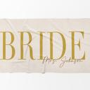  Chic Personalized Bride Beach Towel | Elegant Name Script | 9 Colors | Luxury Poolside & Honeymoon Must-Have
