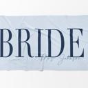  Chic Personalized Bride Beach Towel | Elegant Name Script | 9 Colors | Luxury Poolside & Honeymoon Must-Have