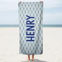  Personalized Trout Beach Towel – Custom Name Fishing Towel – Kids & Adult Pool Towel – Summer Lake Gift for Boys