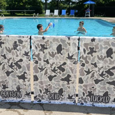 Personalized Camo Beach Towel - Premium 30" x 60"