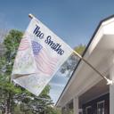  Personalized Patriotic Floral Flag | Custom Family Name Garden & House Flag | Pink American Flag Porch Decor | USA 250 Celebration