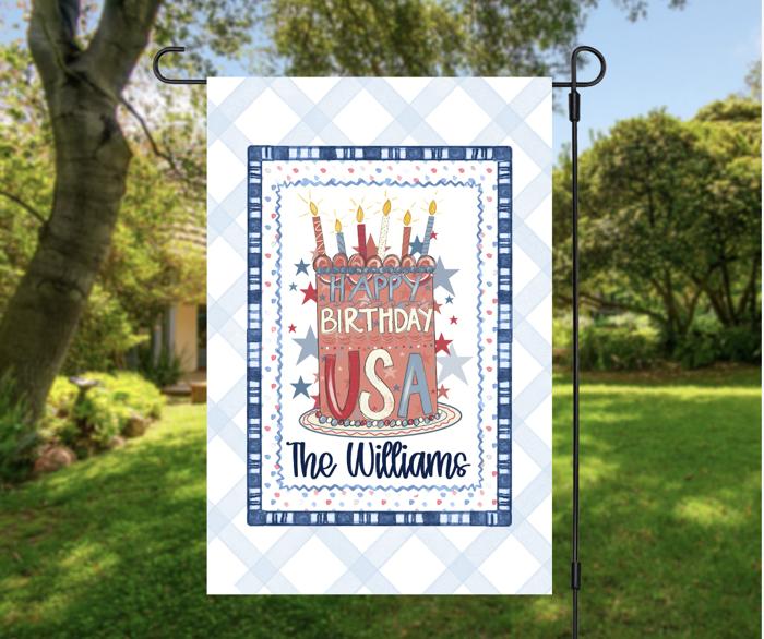 Patriotic Garden Flags - Celebrate USA 250 - Personalized
