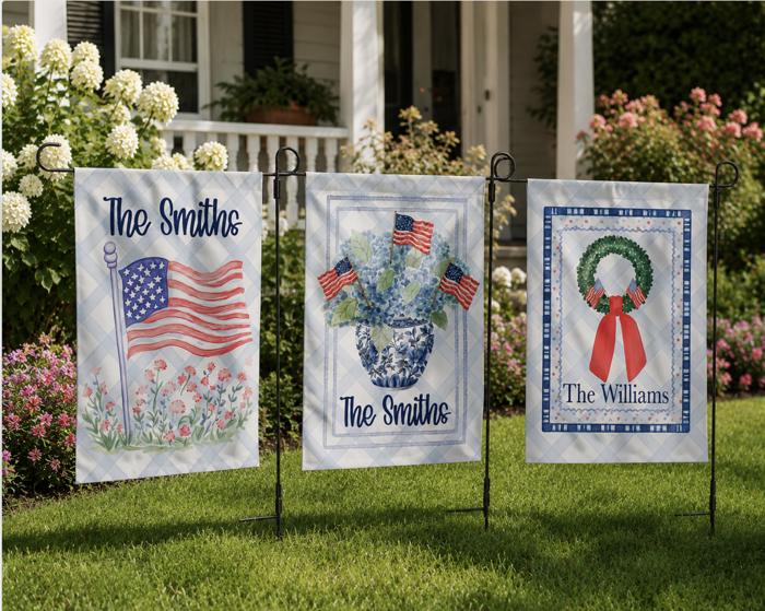Patriotic Garden Flags - Celebrate USA 250 - Personalized
