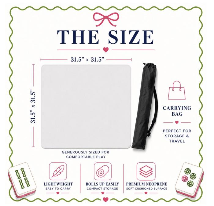 Personalized Patriotic USA Summer Mahjong Mat  with bag