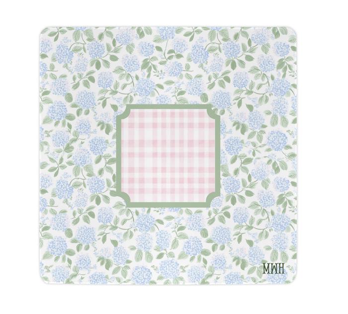 Personalized Hydrangea Mahjong Mat 