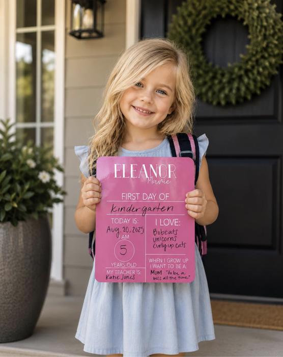 Personalized Back to School Board First Day and Last Day