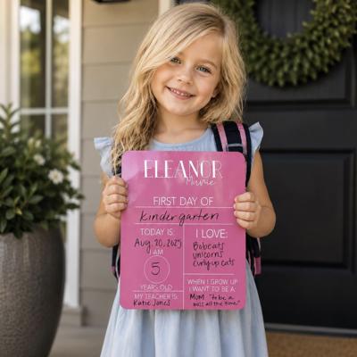 Personalized Back to School Board First Day and Last Day