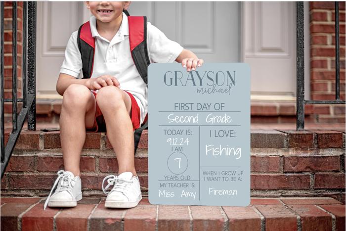 Personalized Back to School Board First Day and Last Day