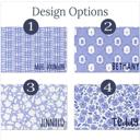 #2 - Rectangle Mousepad Chinoiserie Personalized Desk Mats - Custom Blue Chinoiserie - 4 Designs