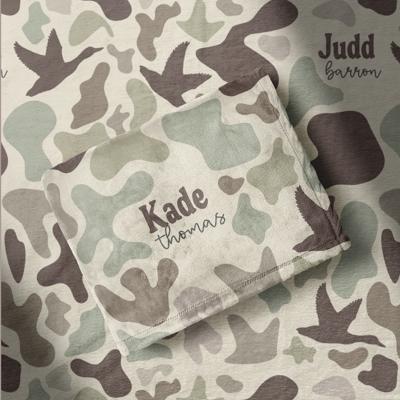 Personalized  Duck Camo Minky Blanket - 3 Sizes