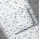  Personalized Blue Bow Baby Girl Blanket