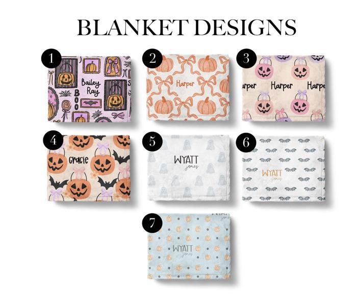 Personalized Halloween Blankets - 7 Patterns