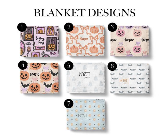 Personalized Halloween Blankets - 7 Patterns