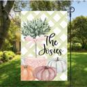  Personalized Fall Pumpkin Coquette Garden Flag