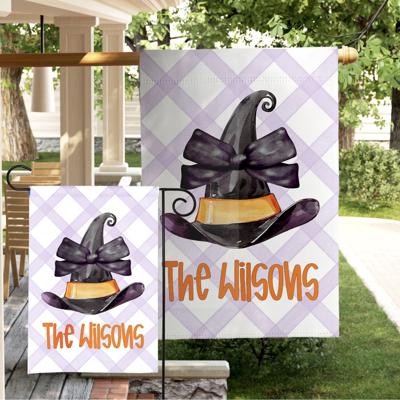 Personalized Whimsical Witch Hat Flags
