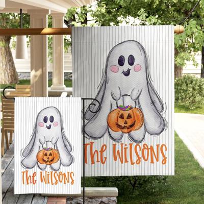 Personalized Ghost Halloween Garden Flag - 3 sizes 
