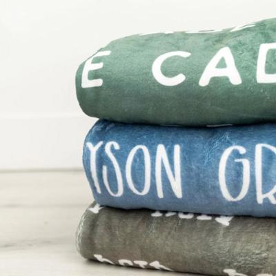Personalized Blanket - Kids Name Blanket, Baby Blanket