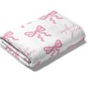  Personalized Baby Girl Minky Blanket  - Pink Bows