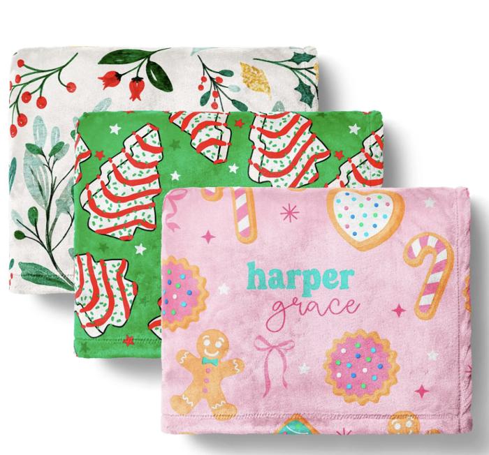 Personalized Christmas Blankets - 3 Sizes